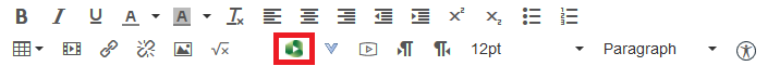 the rich content editor used in Canvas for most content items, with the icon for the panopto tool highlighted