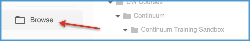 Arrow pointing to Browse button